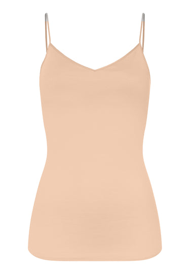 71605 Cotton Seamless Spaghetti Cami Padded - 274 Beige